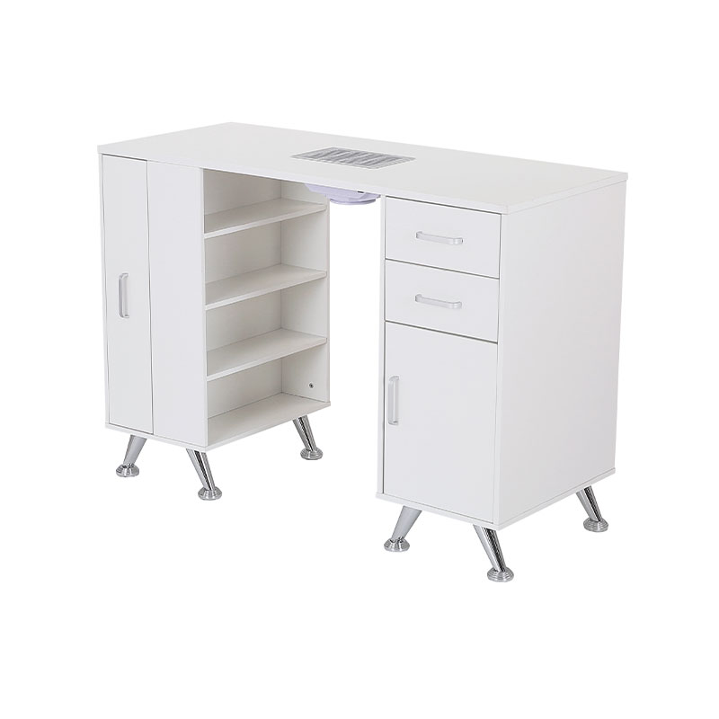 HZ2088 Estación de mesa de uñas de spa de salón de madera con gabinete