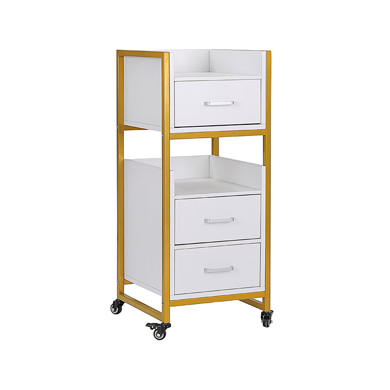 Carrito de salón HZ2070Z Blanco y dorado