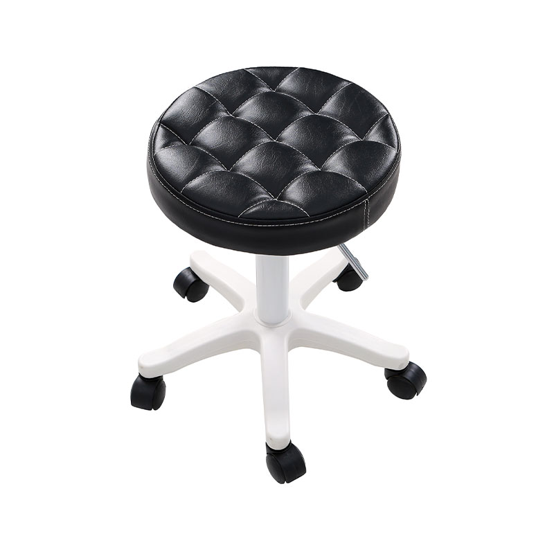 Silla rodante giratoria HZ6011BK / HZ6011WH 360° para salón de barbería