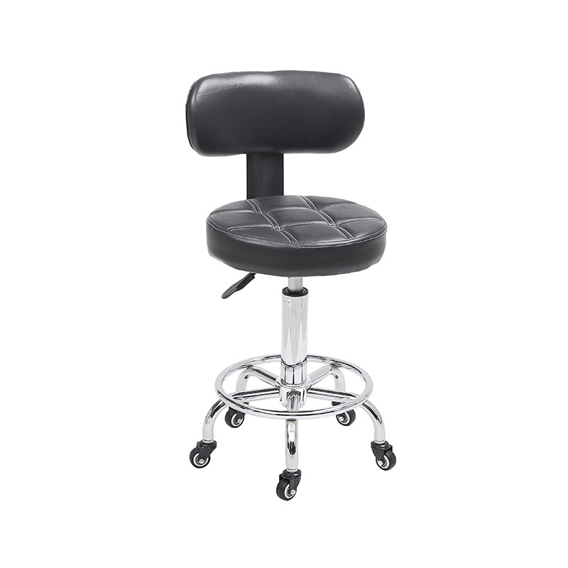 HZ6004DKZ Taburete de salón multiusos con cojín trasero y ruedas
