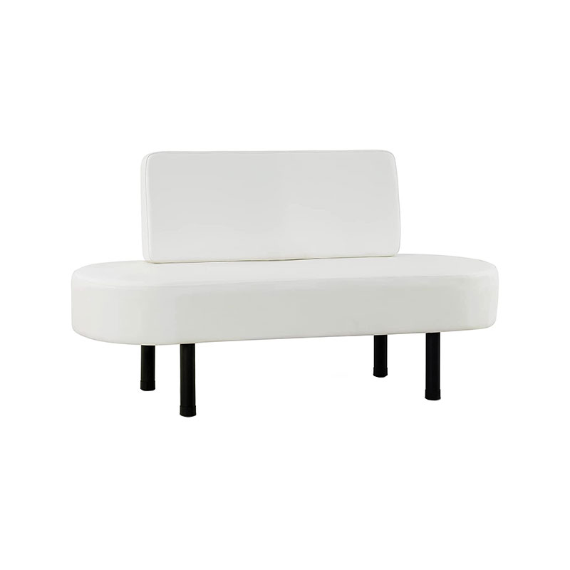 HZ7003 Silla de oficina blanca con banco de recepción de salón y respaldo