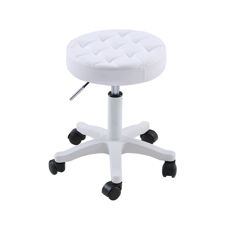 Silla rodante giratoria HZ6011BK / HZ6011WH 360° para salón de barbería