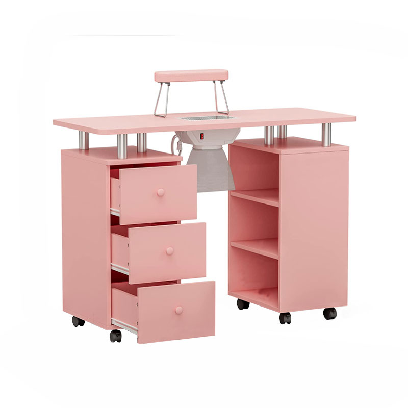 Mesa de manicura HZ400PK / HZ400 con colector de polvo, escritorio de uñas de mármol gris