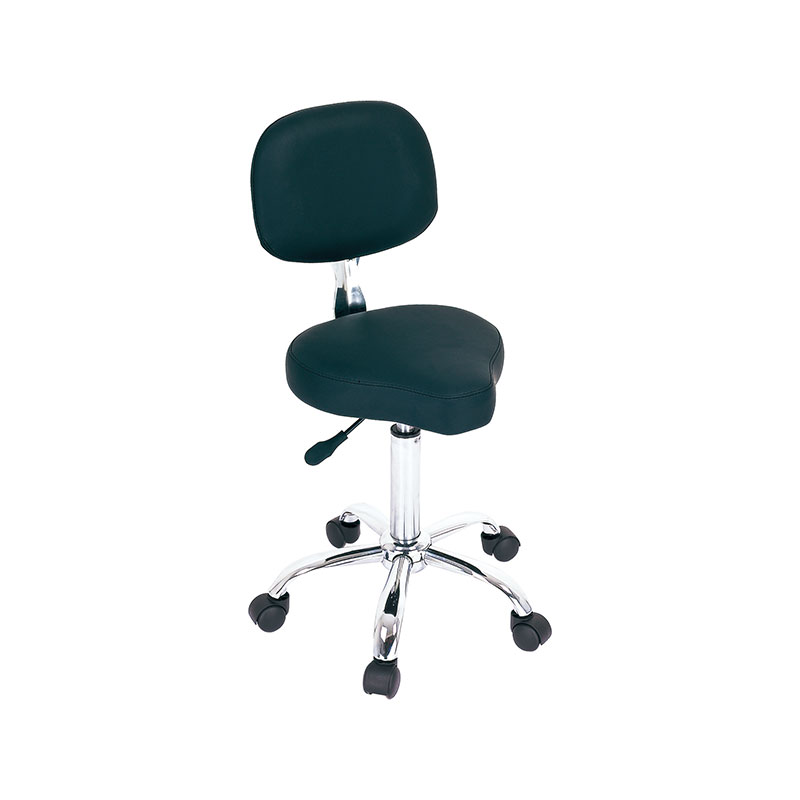 HZ6006 Taburete de salón negro con espalda