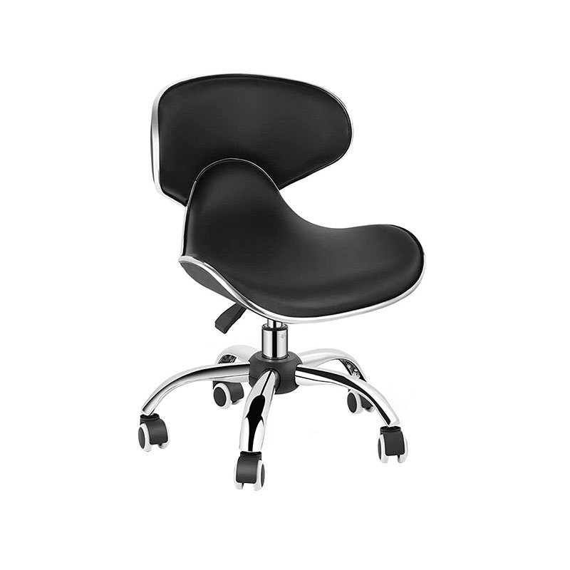 HZ1006 Taburete rodante ajustable para silla con tecnología de uñas y respaldo
