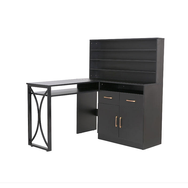Mesa de manicura versátil negra HZ2080 con cajones