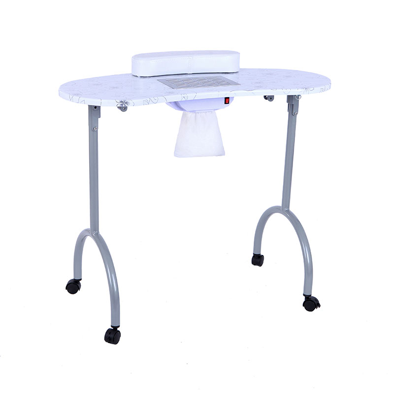 Mesa de manicura profesional plegable y portátil HZ4007W F Escritorio técnico de uñas