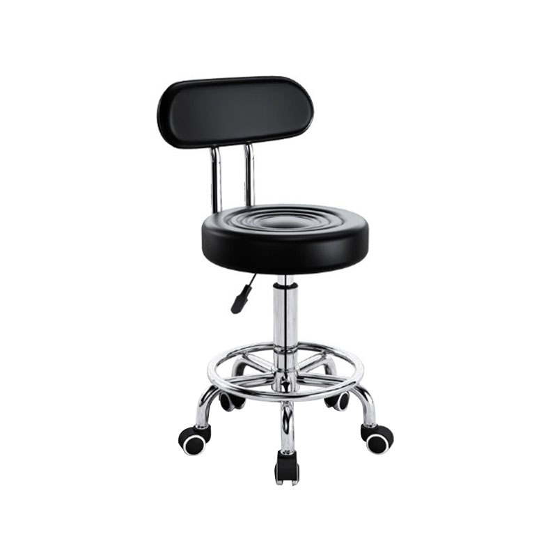 HZ6014BKZ Taburete rodante con ruedas Taburete giratorio con respaldo