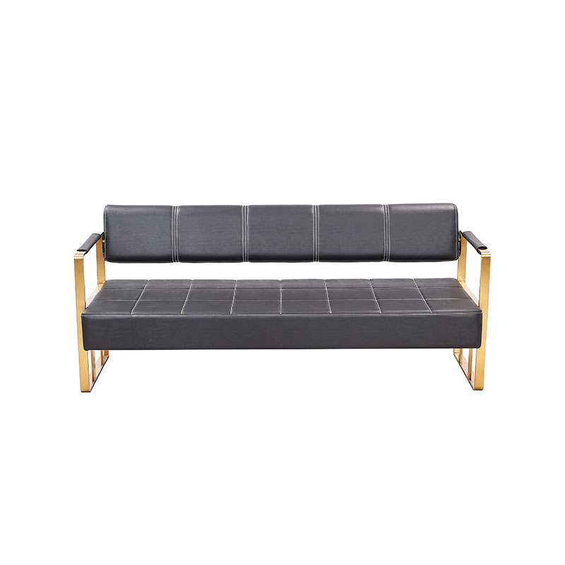HZ7015 / HZ7015BR / HZ7015ST Banco de espera de salón de belleza negro y dorado