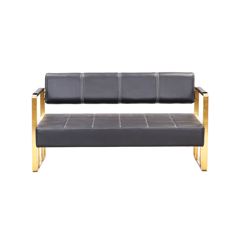 HZ7015 / HZ7015BR / HZ7015ST Banco de espera de salón de belleza negro y dorado