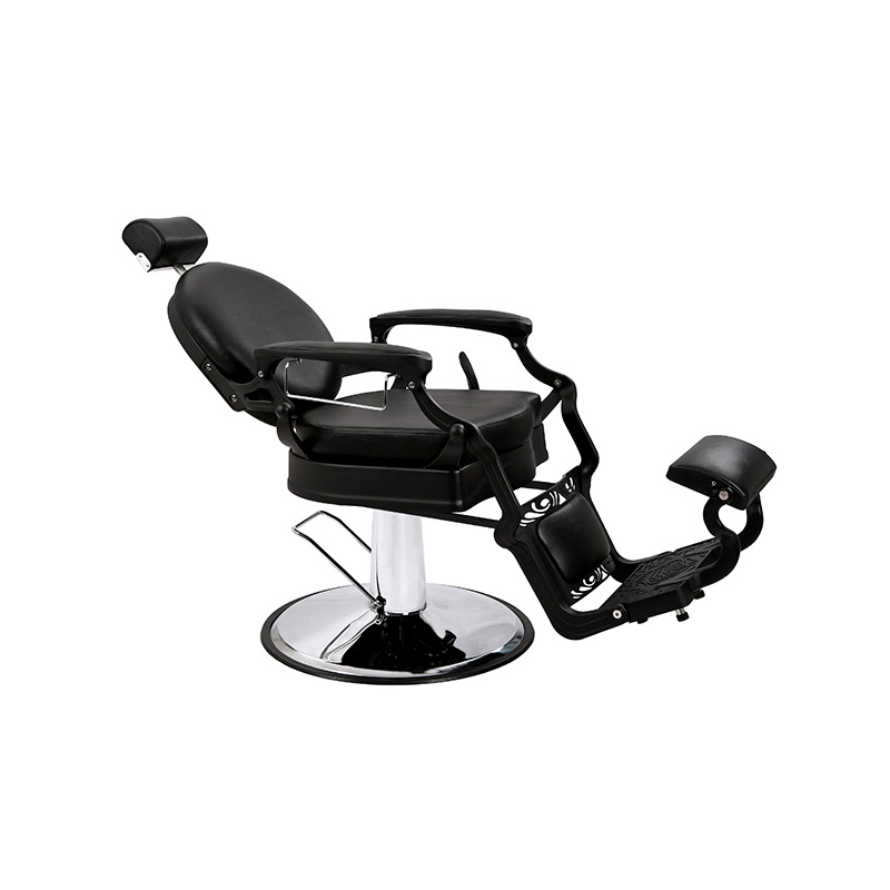 Silla de barbero clásica negra con botón extraíble HZ8799YF