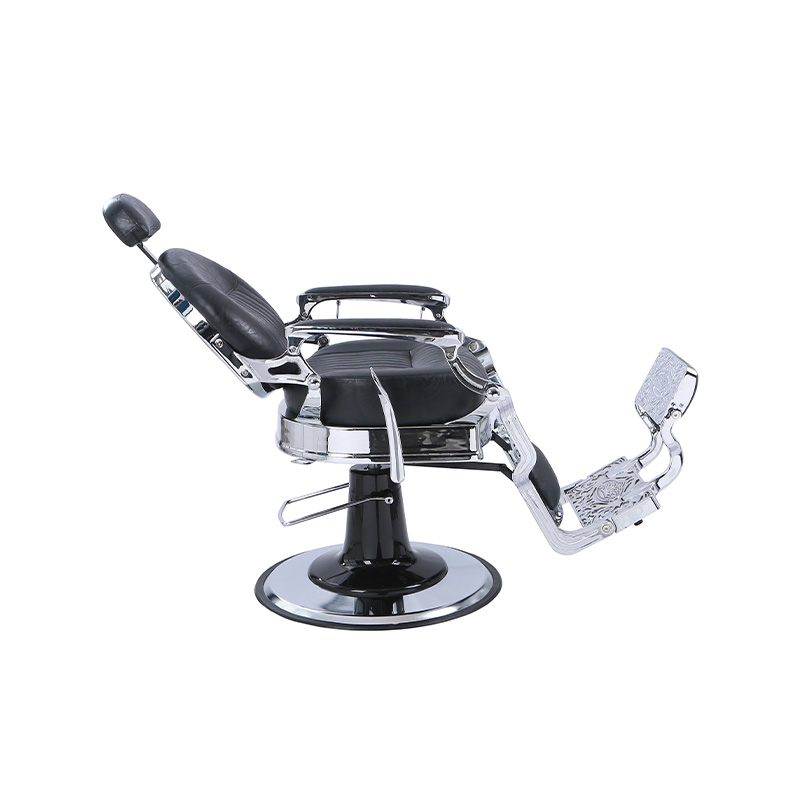 Silla reclinable Reteo con cojín cuadrado engrosado y patrón vertical clásico negro HZ8799C