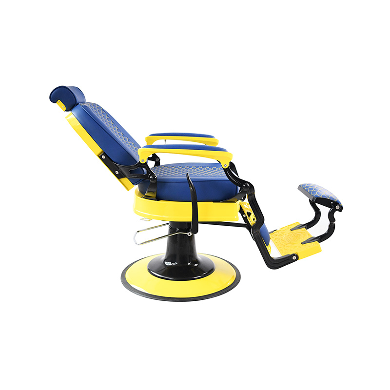 HZ87204 Silla de peluquería hidráulica de barbero retro de alta resistencia con marco amarillo