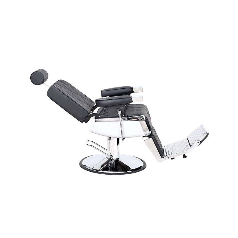 Silla de barbero reclinable hidráulica de alta resistencia profesional con marco dorado HZ8740ABK