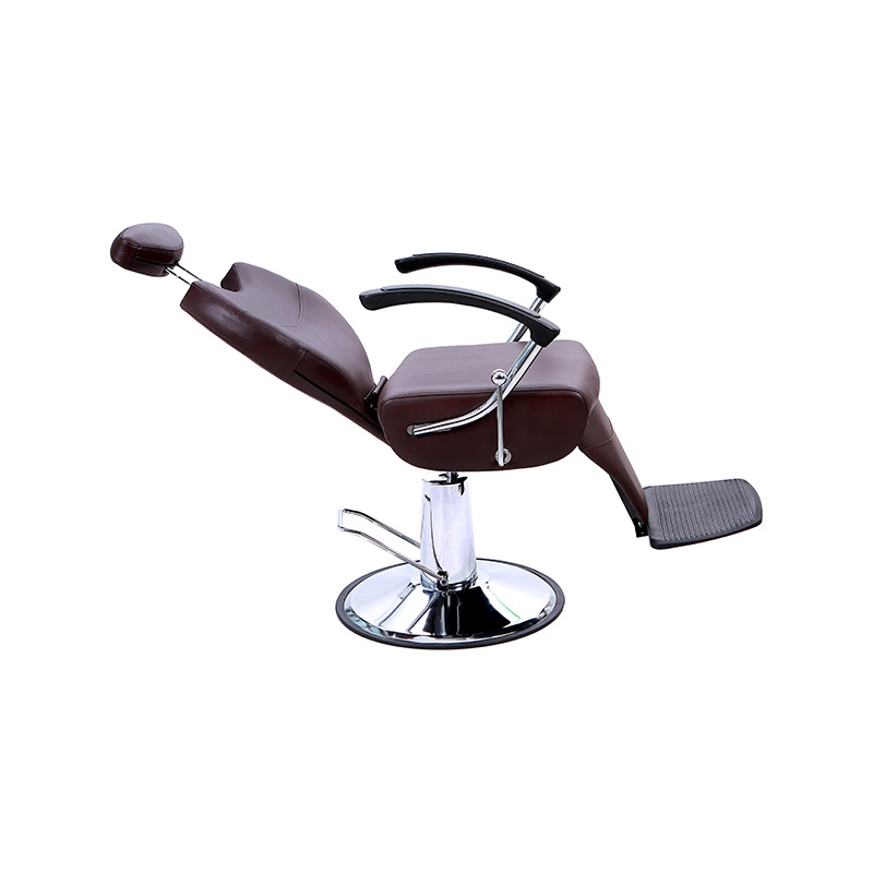 Silla especial para peluquería con pedal ensanchado de cuero rojo / negro HZ8762RD / HZ8762BR