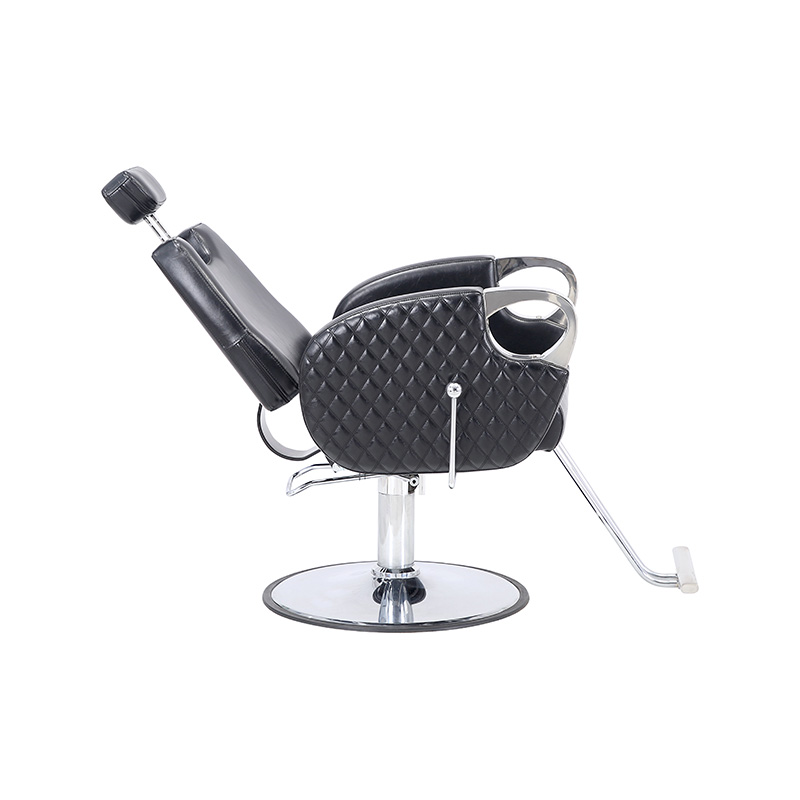 Silla de salón de barbero ergonómica negra HZ8868B