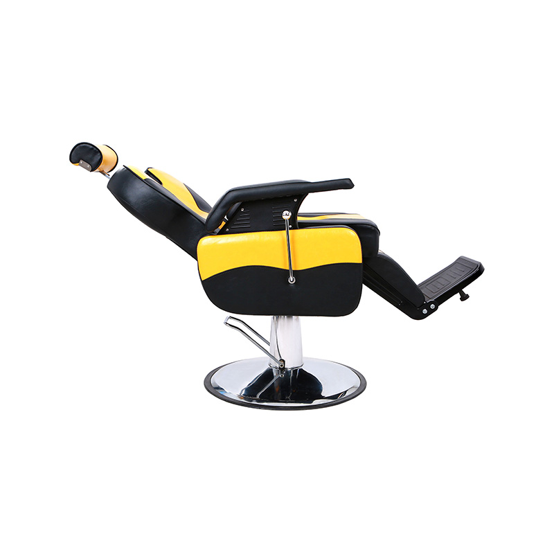 Silla de barbero clásica negra y amarilla HZ8702DH