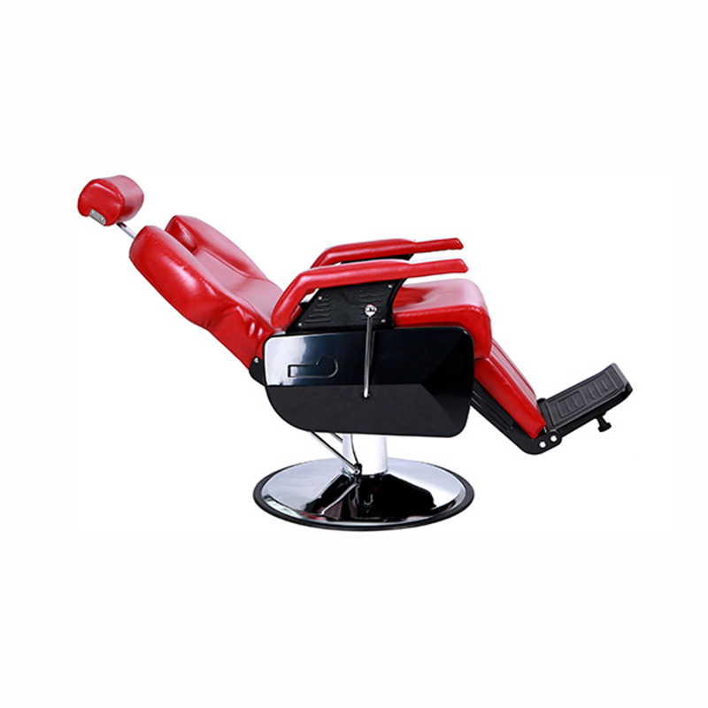 HZ8702CRD Silla de barbero hidráulica pesada clásica para hombre de color rojo sangre de cerdo
