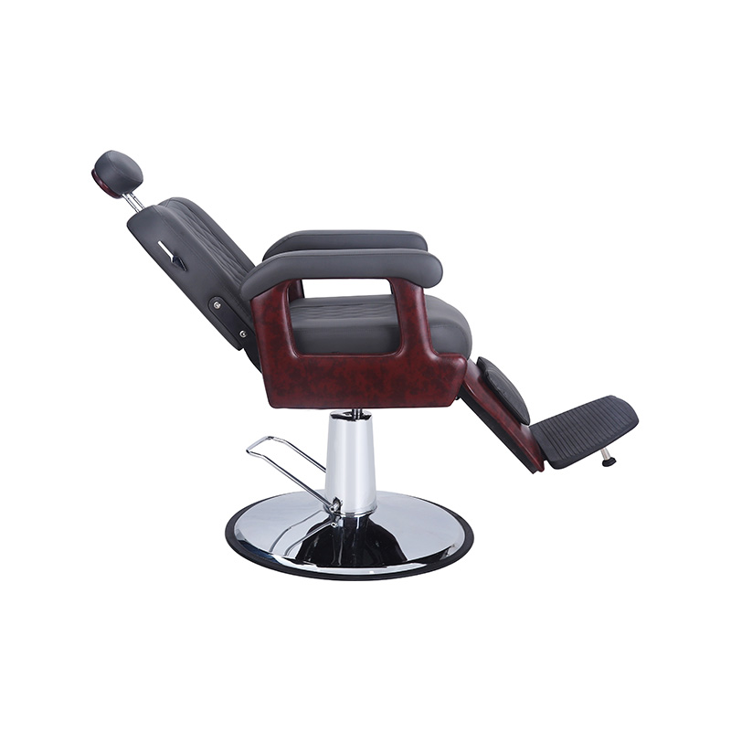 Silla de barbero reclinable resistente de color caoba oscura HZ8782Z