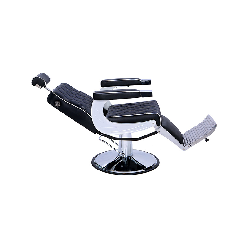 HZ8770 Silla de barbero multiusos con respaldo cuadrado de rejilla en forma de diamante negro