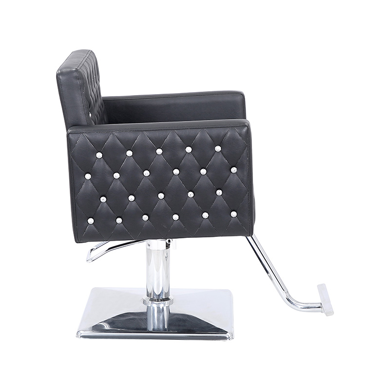 HZ8815Z Silla de salón negra para peluquero, silla de peinado