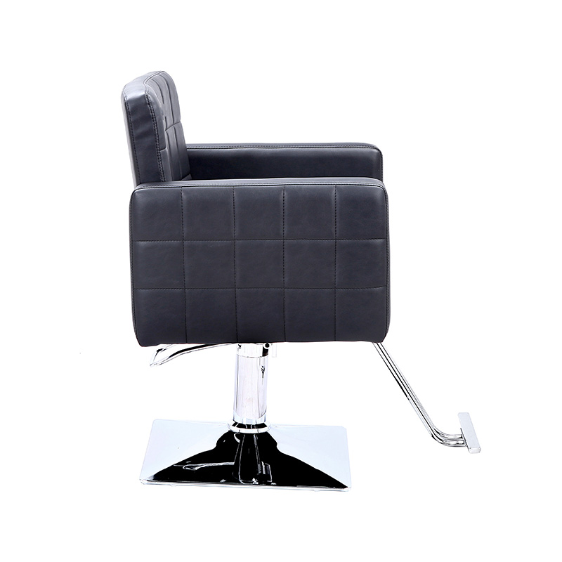 HZ8822CZ Reposapiés hidráulico cuadrado negro para silla de barbero con clavijas adicionales, silla de salón para peluquero