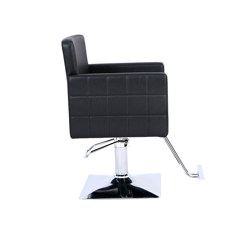 HZ8822C Reposapiés hidráulico para silla de barbero con clavijas adicionales Silla de salón para estilista Silla de pelo negra