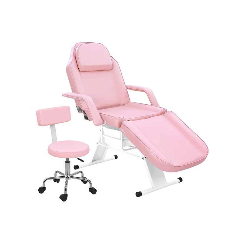 HZ009BKD / HZ009PKD / HZ009WD Silla de tatuaje para salón de masajes, cama de esteticista con taburete de salón
