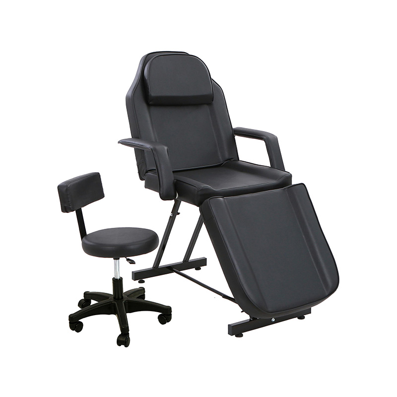 HZ015PKD / HZ015WD / HZ015BKD / HZ015DDPK Silla de tatuaje para salón de masajes, cama esteticista con taburete hidráulico