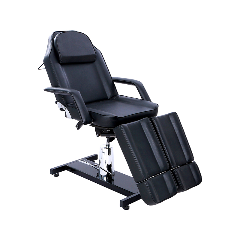 HZ006FT / HZ006B Mesa de tatuaje profesional ajustable con reposapiés divididos, cama de belleza