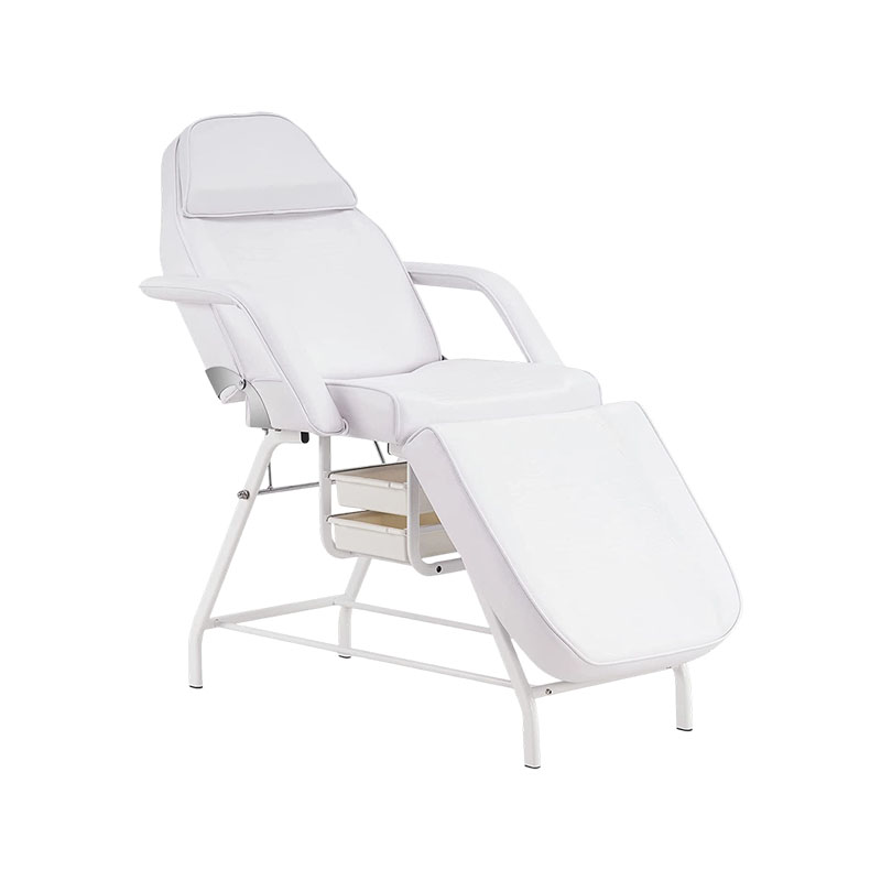 Silla de tatuaje con mesa de masaje multiusos HZ005 / HZ005BK para clientes, cama de spa profesional con almacenamiento