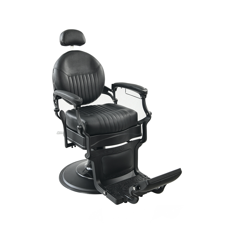 Silla de barbero negra brillante resistente HZ8799C