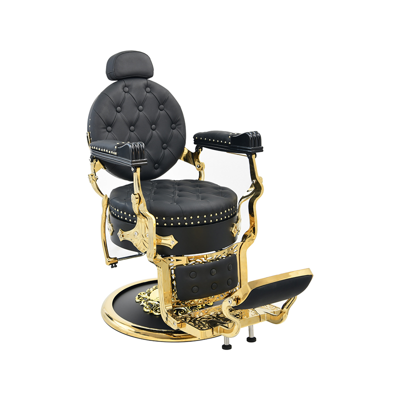 HZ87105 Silla de barbero negra/dorada