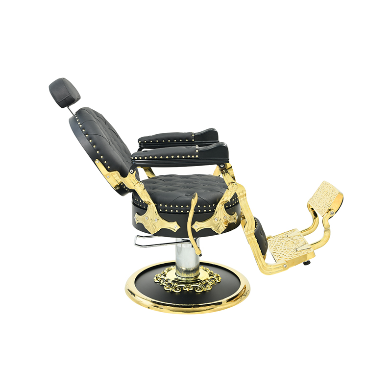 HZ87105 Silla de barbero negra/dorada