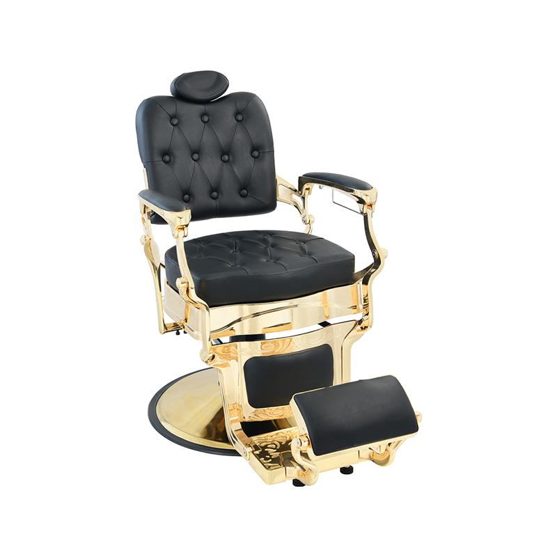 HZ8799F Silla de barbero negra/dorada