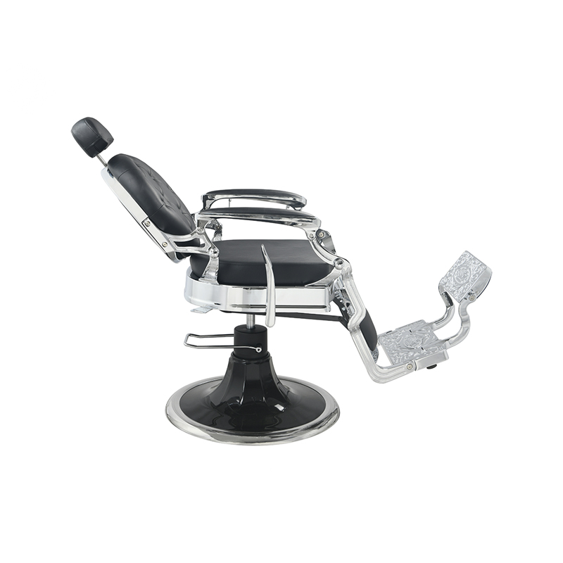 HZ8799-SL Sillón de barbero plateado/negro