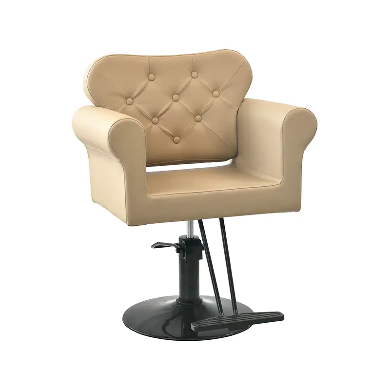 HZ88104 Silla de salón Pedal con capitoné de diamante beige