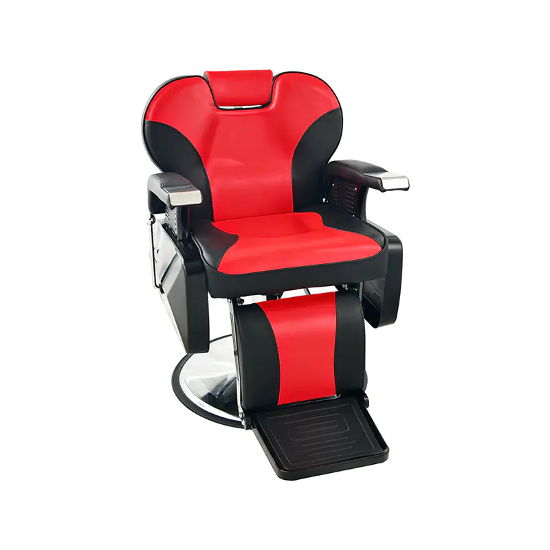 HZ8702A Sillón de salón Reposacabezas ajustable Reclinable Rojo/Negro