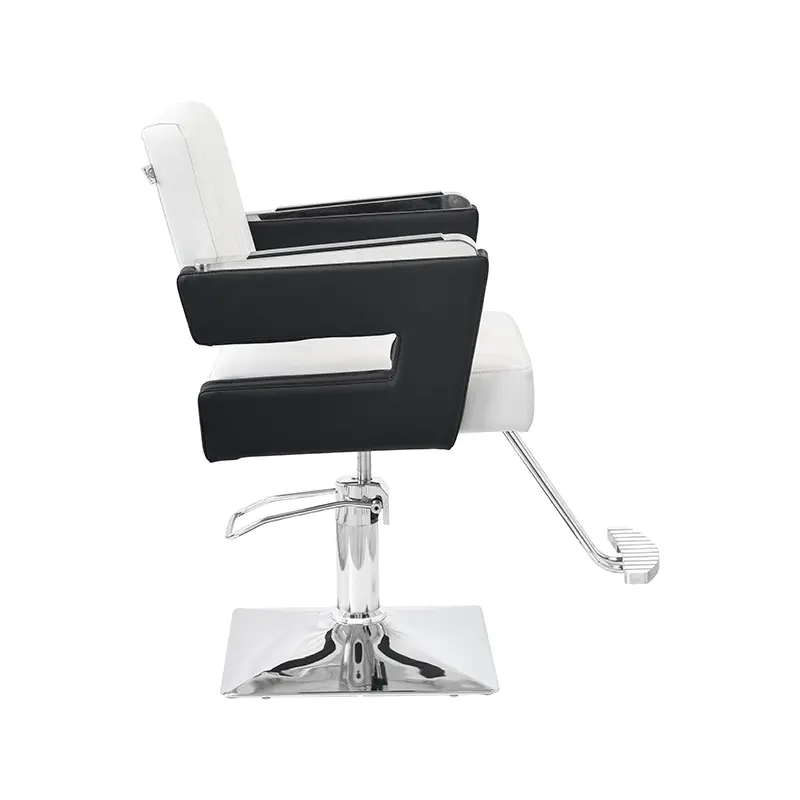 HZ88104 Silla de salón Pedal negro/blanco Base cuadrada