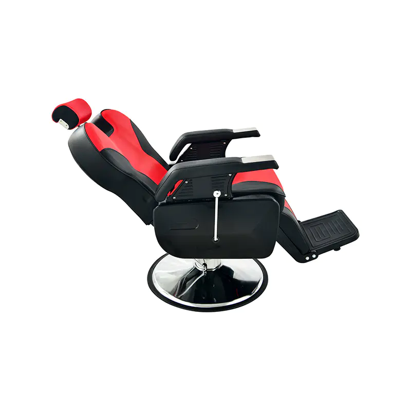 HZ8702A Sillón de salón Reposacabezas ajustable Reclinable Rojo/Negro
