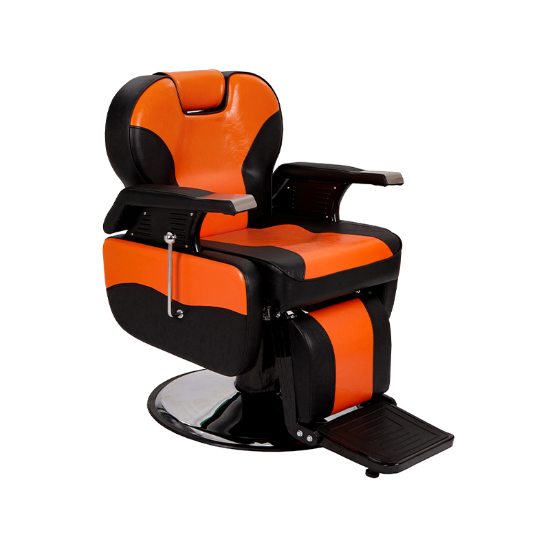 HZ8702D Silla de barbero clásica negra, silla de estilista de peluquería reclinable