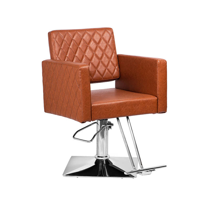 HZ8822D / HZ8822DBK Silla de pelo marrón / negro con reposapiés de aleación de aluminio con asiento ancho Silla de barbero hidráulica