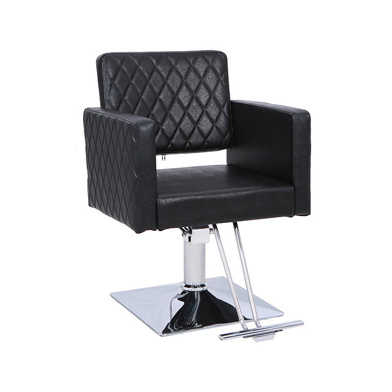 HZ8822D / HZ8822DBK Silla de pelo marrón / negro con reposapiés de aleación de aluminio con asiento ancho Silla de barbero hidráulica