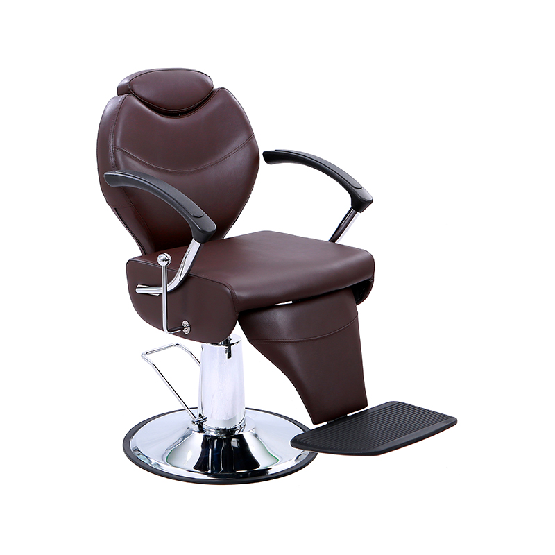 Silla especial para peluquería con pedal ensanchado de cuero rojo / negro HZ8762RD / HZ8762BR
