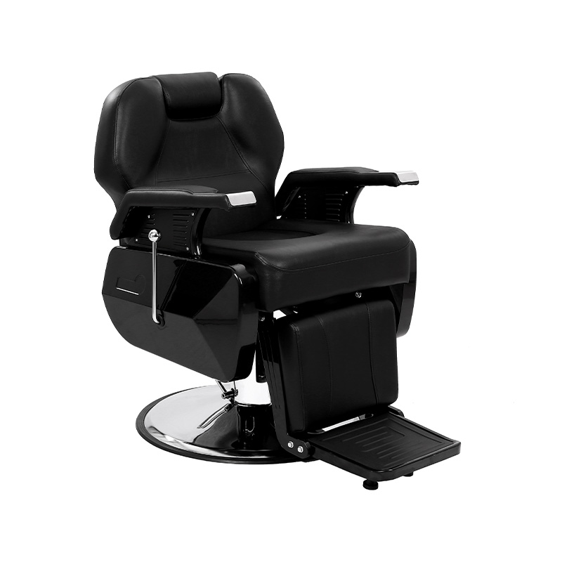 Silla de barbero reclinable resistente negra HZ8702C