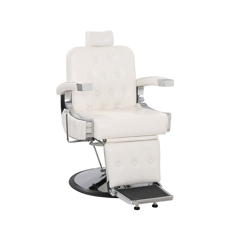 HZ88304Z Silla de barbero vintage blanca para todo uso en mar ancho