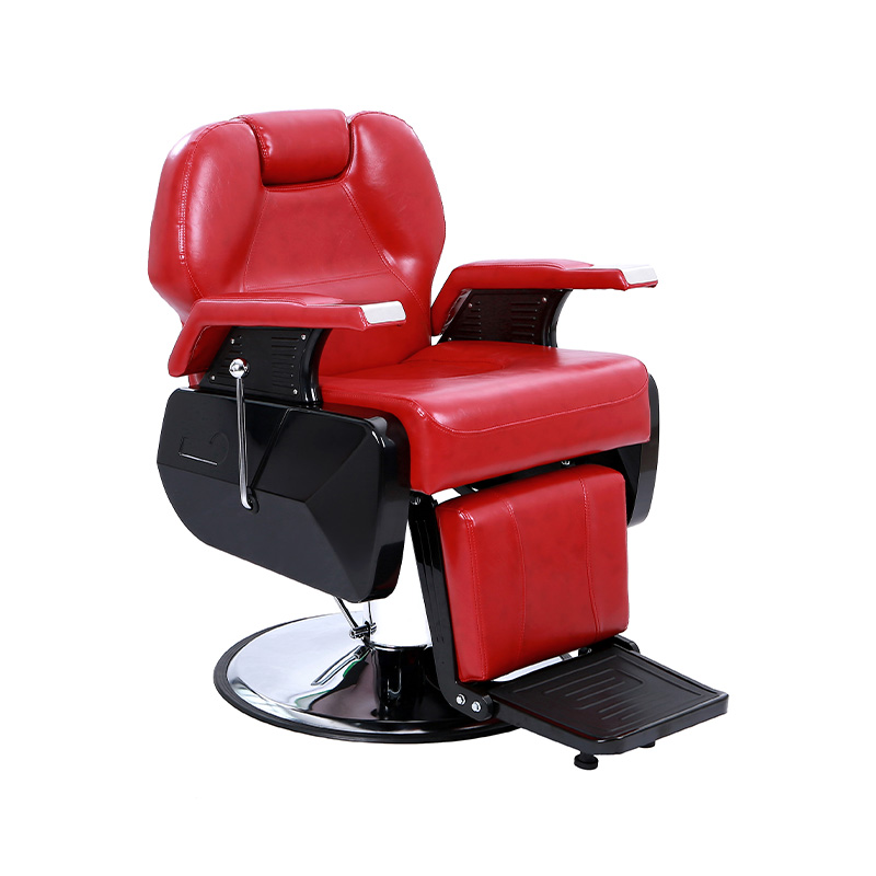 HZ8702CRD Silla de barbero hidráulica pesada clásica para hombre de color rojo sangre de cerdo