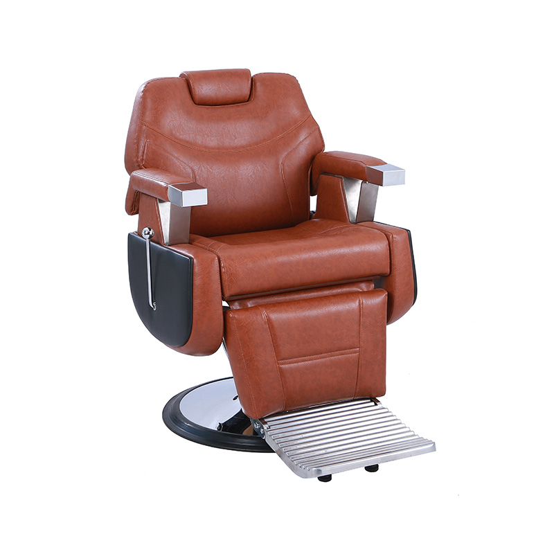 Silla de peluquería multifunción hidráulica para industria pesada marrón HZ8702Z
