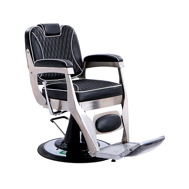 HZ8763 Silla de peluquería hidráulica de salón estilo punk negra