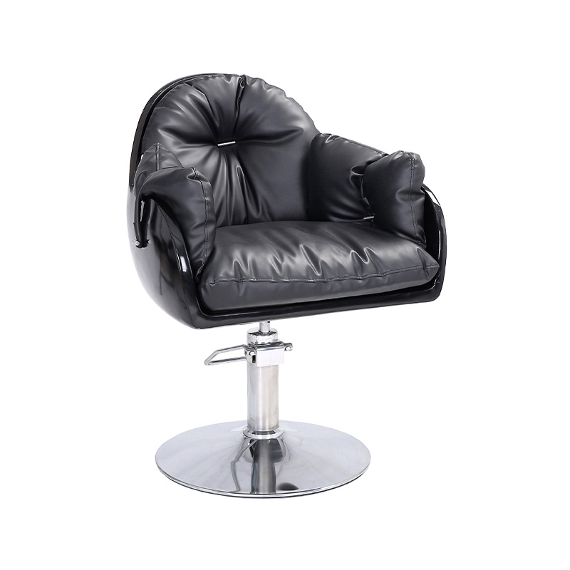 HZ88164Z Silla de peluquería negra cómoda y de envoltura suave